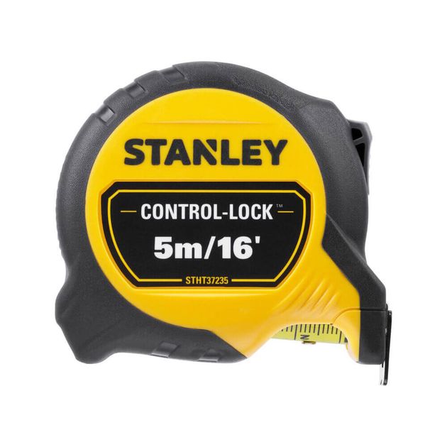 Рулетка CONTROL-LOCK 5 м, ширина 25 мм, прорезиненный корпус, STANLEY, фото  | SNABZHENIE.com.ua