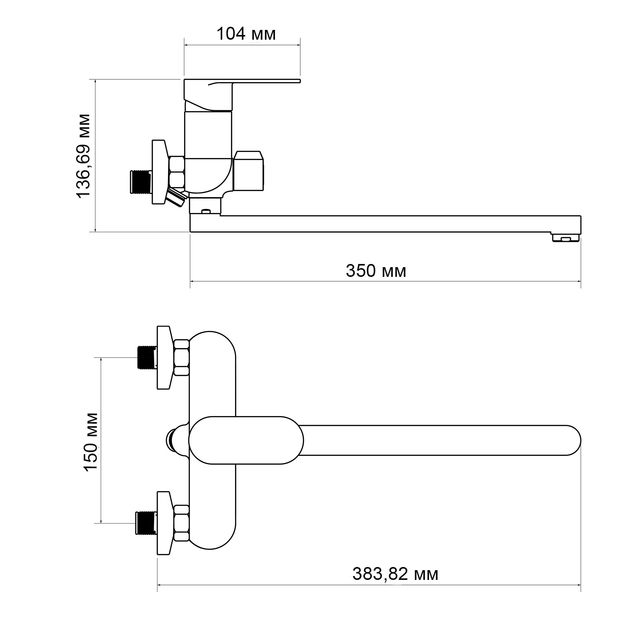 Смеситель для ванни Lidz Arrow 0052 з поворотним виливом (з душовим гарнітуром) (k35) LDARR0052CRM44954 Хром, фото , зображення 2 | SNABZHENIE.com.ua Смеситель для ванни Lidz Arrow 0052 з поворотним виливом (з душовим гарнітуром) (k35) LDARR0052CRM44954 Хром, фото , зображення 2 | SNABZHENIE.com.ua