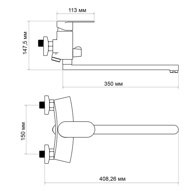 Смеситель для ванны Lidz Tani 005 с душевым гарнитуром Chrome, фото , изображение 2 | SNABZHENIE.com.ua Смеситель для ванны Lidz Tani 005 с душевым гарнитуром Chrome, фото , изображение 2 | SNABZHENIE.com.ua