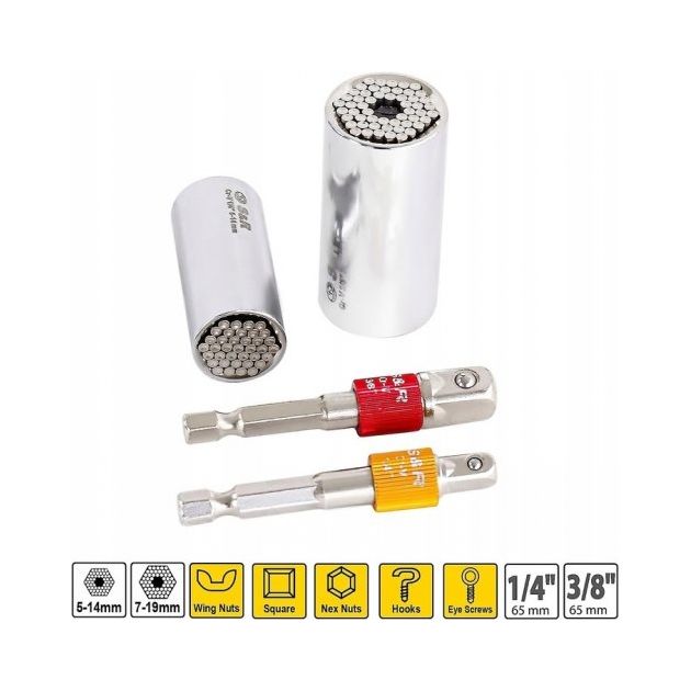 Набор из 2 головок S&R и 2 адаптеров 1/4" и 3/8", фото , изображение 2 | SNABZHENIE.com.ua Набор из 2 головок S&R и 2 адаптеров 1/4" и 3/8", фото , изображение 2 | SNABZHENIE.com.ua