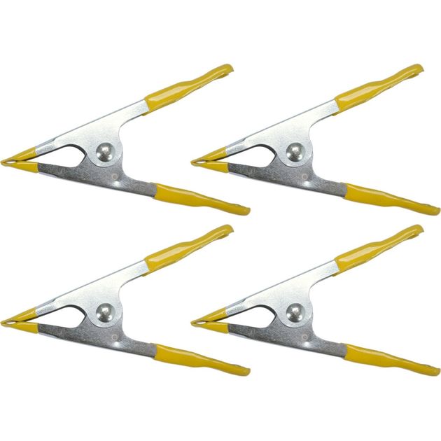 Струбцини прищіпка VOREL l= 100 мм, розвід губ- 35 мм зі сталі, 4 шт., фото , зображення 3 | SNABZHENIE.com.ua