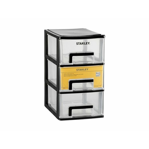 Ящик STANLEY ESSENTIAL M вертикальний з 3 висувними секціями, пластмасовий, 24 x 17 x 30 см, фото  | SNABZHENIE.com.ua