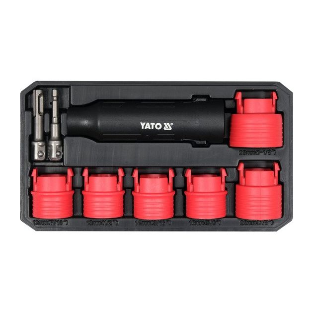 Насадки YATO для очищения гвинтів и шпильок, 9 элементов, 1/2", фото  | SNABZHENIE.com.ua