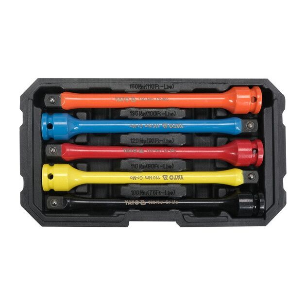 Подовжувачі YATO 1/2", L=200 мм, 100-150 Nm, 5 шт., фото  | SNABZHENIE.com.ua