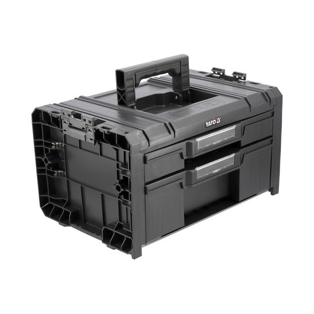 Ящик модульный Т2 S12 пластиковый YATO с 2 ячейками 450x313x245 мм, фото  | SNABZHENIE.com.ua