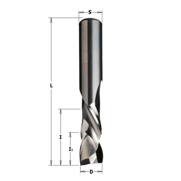 Спиральная фреза из твердого сплава CMT 12x25x83 мм, хвостовик 12 мм, фото  | SNABZHENIE.com.ua