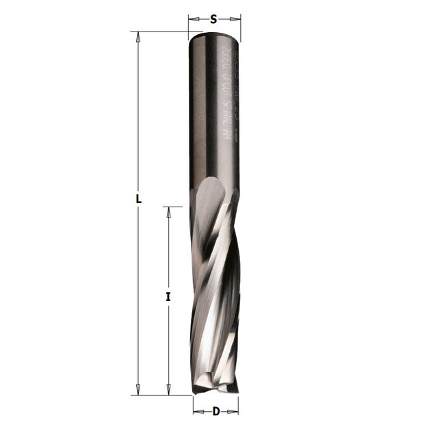 Фреза левая спиральная CMT 16x55x110 мм, хвостовик 16 мм, фото  | SNABZHENIE.com.ua