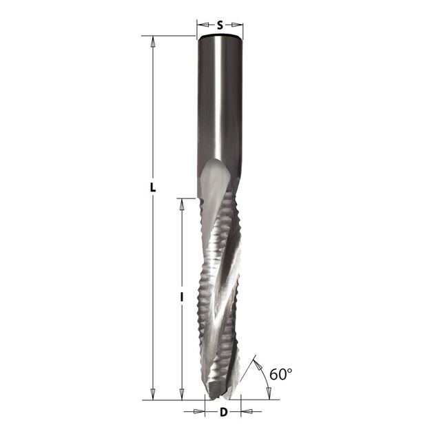 Фреза CMT 16x55x110 мм спиральная для паза под замок 60°, фото  | SNABZHENIE.com.ua
