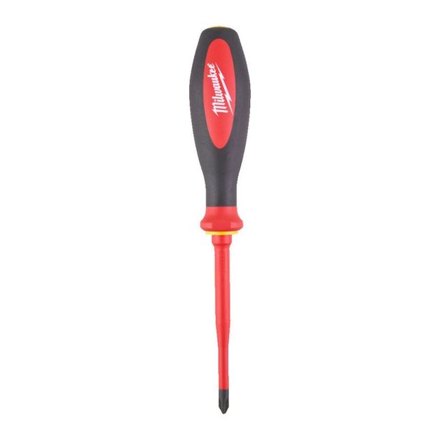 Изолированная отвертка тонкая VDE PH2 x100 MILWAUKEE, фото  | SNABZHENIE.com.ua