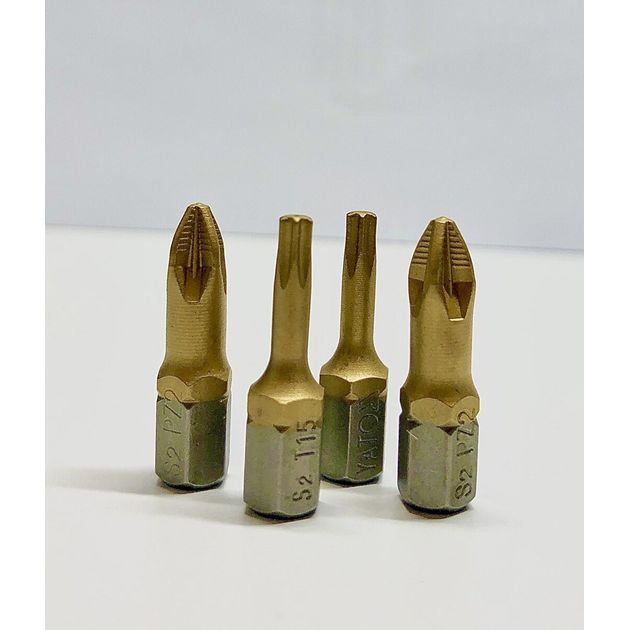 Насадка YATO TORX T15 х 25 мм, 6-грань 1/4, титанове покриття, 2 шт., фото , зображення 3 | SNABZHENIE.com.ua