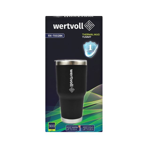 Термокружка WERTVOLL YUMMY 900 мл черная RX-7002BK, фото , изображение 6 | SNABZHENIE.com.ua Термокружка WERTVOLL YUMMY 900 мл черная RX-7002BK, фото , изображение 6 | SNABZHENIE.com.ua