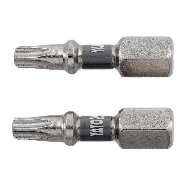 Насадка YATO TORX T20 25 мм, 1/4", 6-гран, никель, 2 шт. YT-78013, фото  | SNABZHENIE.com.ua