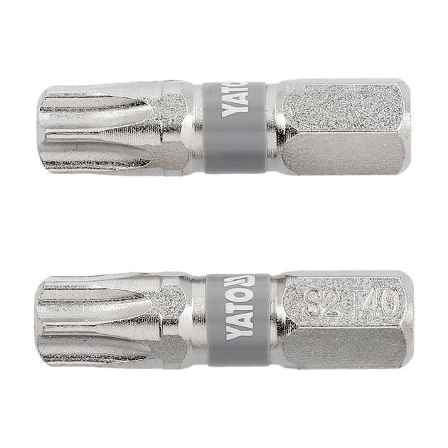 Насадка викруткова YATO TORX T40, 25 мм, 1/4", никель, 2 шт., фото  | SNABZHENIE.com.ua