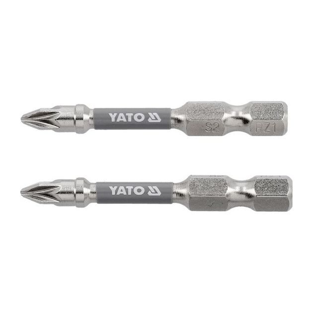 Насадка викруткова YATO PZ1 50мм, 6-гран 1/4, никель, 2шт., фото  | SNABZHENIE.com.ua