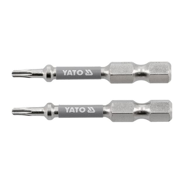 Насадка YATO TORX T8, 50 мм, 6-гранна, нікель, 2 шт., фото  | SNABZHENIE.com.ua