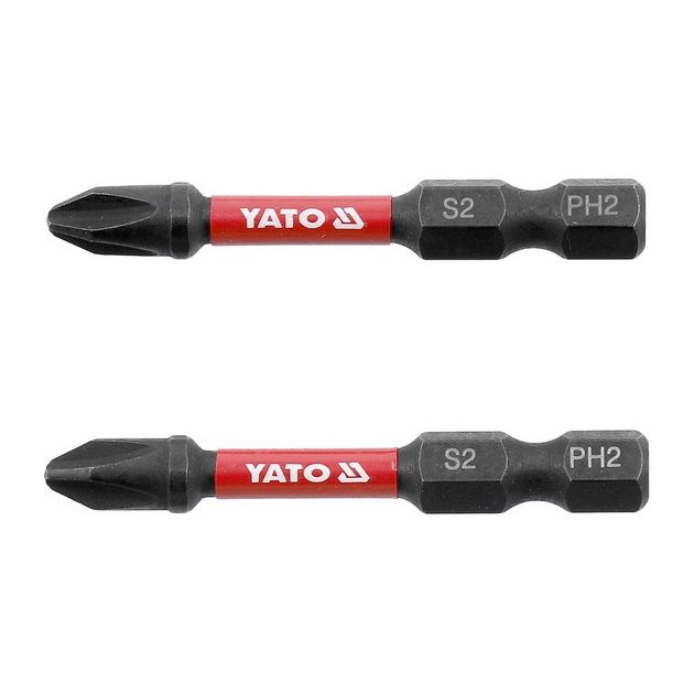 Насадка ударна YATO PH2 50 мм, 6-гранний шпиндель, 2 шт., фото  | SNABZHENIE.com.ua