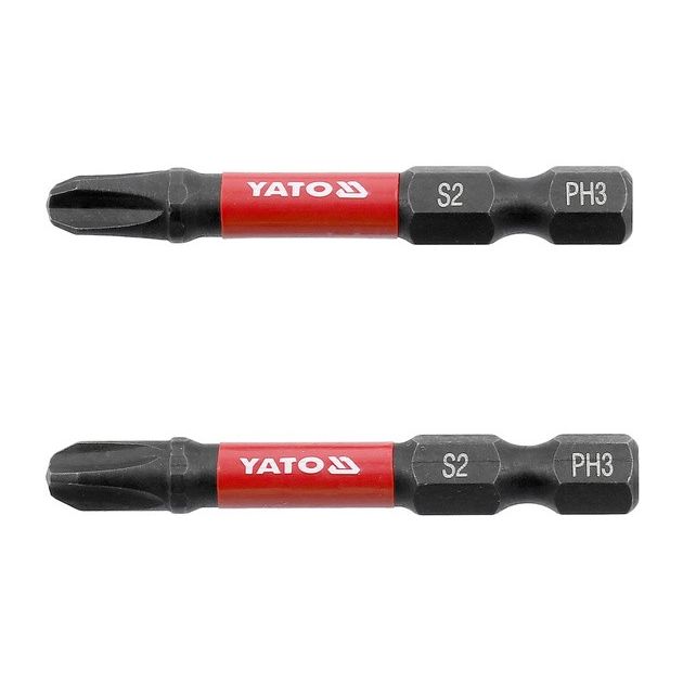Насадка ударна PH3 х 50 мм, 6-грань 1/4, 2 шт. YATO YT-78042, фото  | SNABZHENIE.com.ua