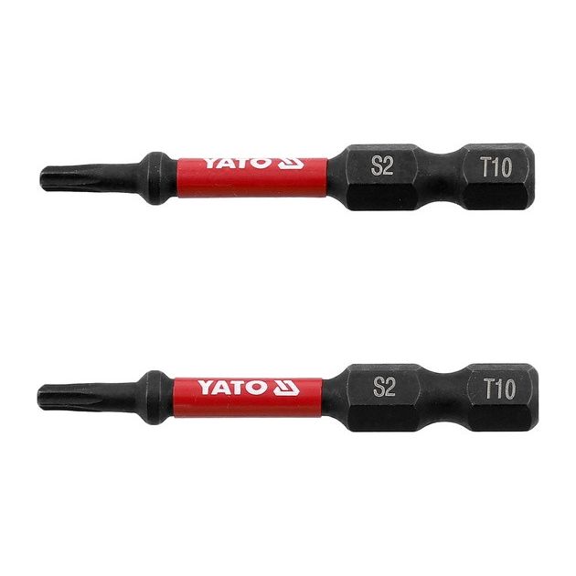 Насадка ударная TORX T10 х 50 мм, 1/4", 2 шт. YATO, фото  | SNABZHENIE.com.ua