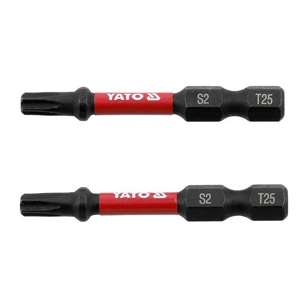 Насадка ударна YATO TORX T25 х 50 мм, 6-грань 1/4, 2 шт., фото  | SNABZHENIE.com.ua