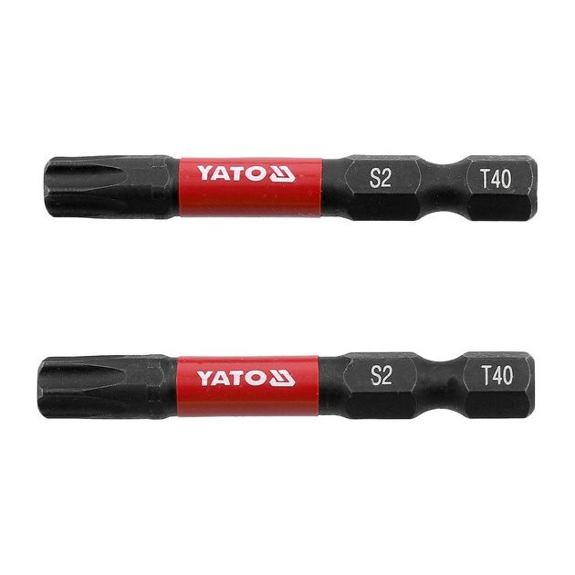 Насадка ударна YATO TORX T40 х 50 мм, 1/4", 2 шт., фото  | SNABZHENIE.com.ua