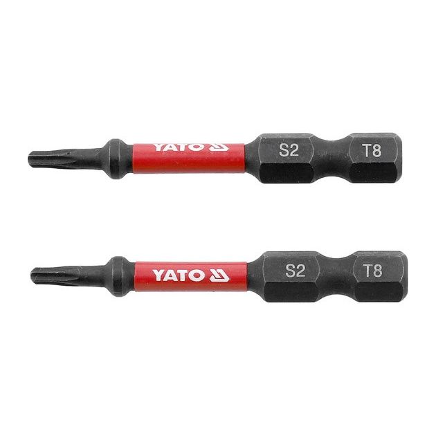 Насадка ударная YATO TORX T8 х 50 мм, 6-грань 1/4, 2 шт., фото  | SNABZHENIE.com.ua