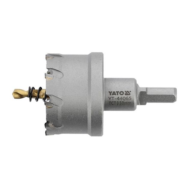Сверло коронка по металу TCT YATO 50x103 мм, 6-гран. хвостовик 3/8, фото  | SNABZHENIE.com.ua