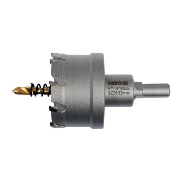 Сверло коронка по металлу TCT YATO 51x103 мм, 3/8" хвост, до 25 мм, фото  | SNABZHENIE.com.ua