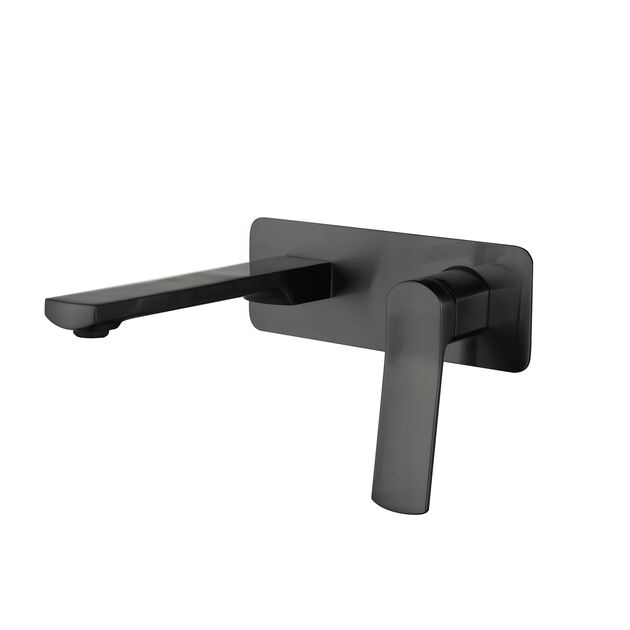 Смеситель Qtap Slavonice для раковины скрытого монтажа Gunmetal Black, фото  | SNABZHENIE.com.ua