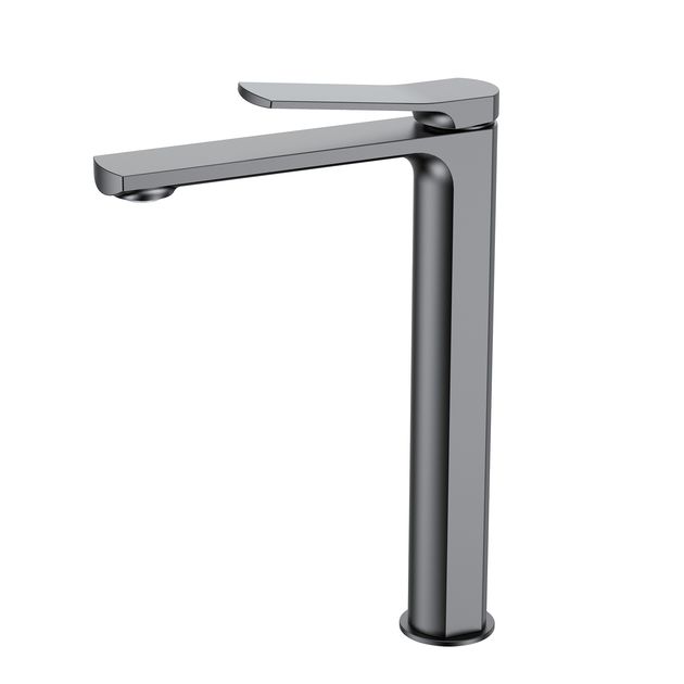 Смеситель для раковины Qtap Slavonice высокий Gunmetal Black PVD, фото  | SNABZHENIE.com.ua