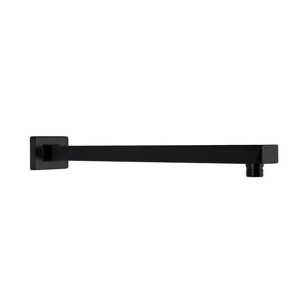 Кронштейн для верхнього душа Qtap Trubice 400 мм прямокутний QTTRU120BLM45929 Black Matt, фото  | SNABZHENIE.com.ua