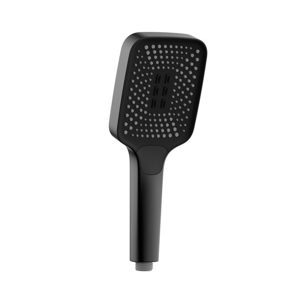 Лейка для душа Qtap Rucni 140x110 мм прямоугольная черная матовая, фото  | SNABZHENIE.com.ua