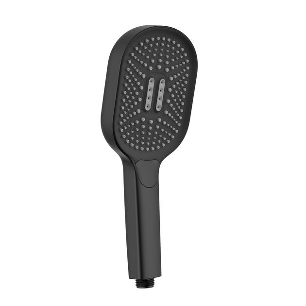 Лейка для душа Qtap Rucni 140x110 мм черная матовая, фото  | SNABZHENIE.com.ua
