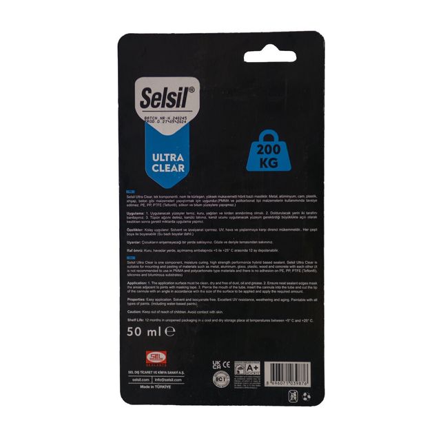 Герметик для душових SELSIL полімерний прозорий, тюбик 50 мл., фото , зображення 2 | SNABZHENIE.com.ua