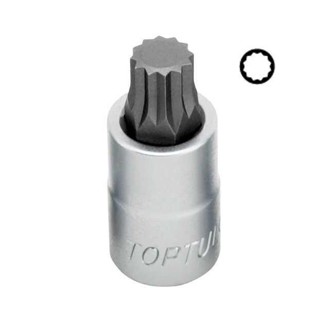 Головка торцевая SPLINE TOPTUL M16 L55мм 1/2" BCHA1616, фото  | SNABZHENIE.com.ua
