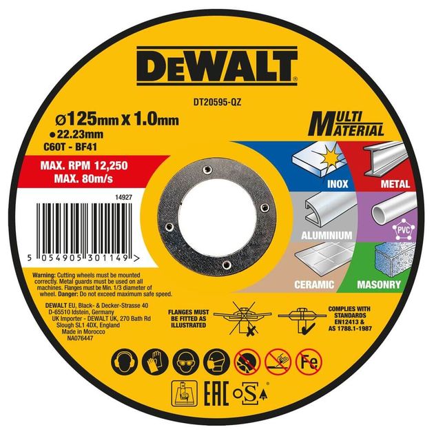 Круг отрезной DeWALT DT20595 для многофункциональных материалов, фото  | SNABZHENIE.com.ua