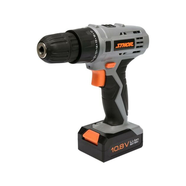 Шуруповерт-дриль STHOR, аккумулятор 10,8 В, 1,3 Ач, 15 Nm, патрон 0,8-10 мм, фото  | SNABZHENIE.com.ua