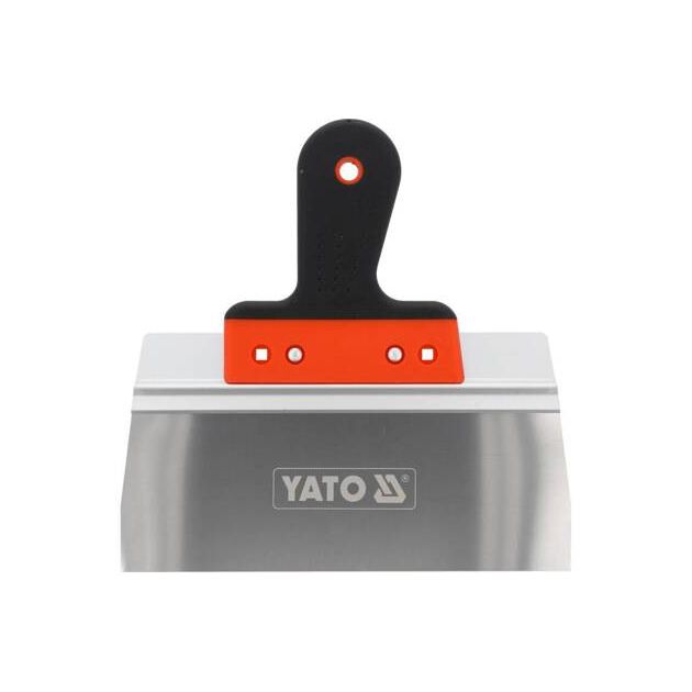 Шпатель фасадний YATO 250х90мм, нержавіюча сталь, двокомпонентна ручка, фото  | SNABZHENIE.com.ua
