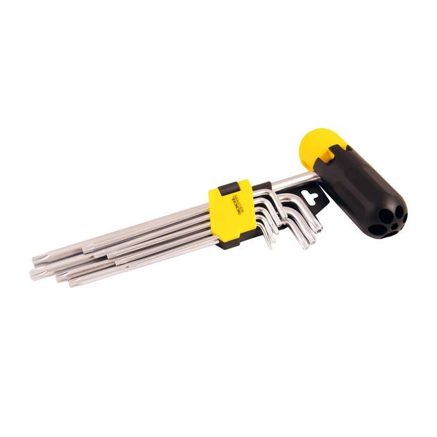 Ключи TORX с держателем MASTERTOOL T10/T50, 9 шт, 90/227 мм, фото  | SNABZHENIE.com.ua