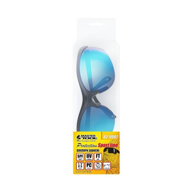 Очки MASTERTOOL SPORTLINE BLUE MIRROR, антицарапины, регулируемые дужки, фото , изображение 5 | SNABZHENIE.com.ua Очки MASTERTOOL SPORTLINE BLUE MIRROR, антицарапины, регулируемые дужки, фото , изображение 5 | SNABZHENIE.com.ua