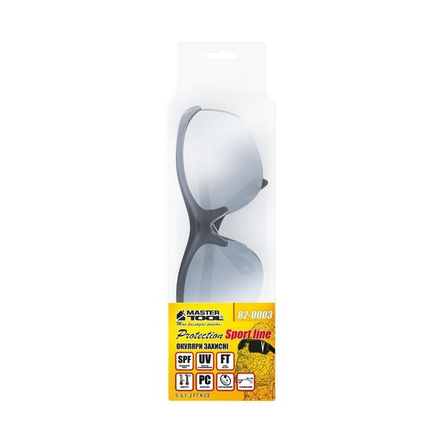 Очки MASTERTOOL SPORTLINE SILVER MIRROR, защита от царапин, 82-0003, фото , изображение 5 | SNABZHENIE.com.ua Очки MASTERTOOL SPORTLINE SILVER MIRROR, защита от царапин, 82-0003, фото , изображение 5 | SNABZHENIE.com.ua