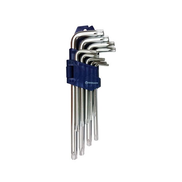Ключи TORX Г-образные длинные с отверстием 9 ед. Стандарт TKS0902, фото  | SNABZHENIE.com.ua