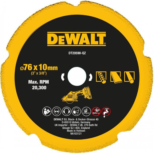 Алмазный диск DeWALT DT20590, фото  | SNABZHENIE.com.ua