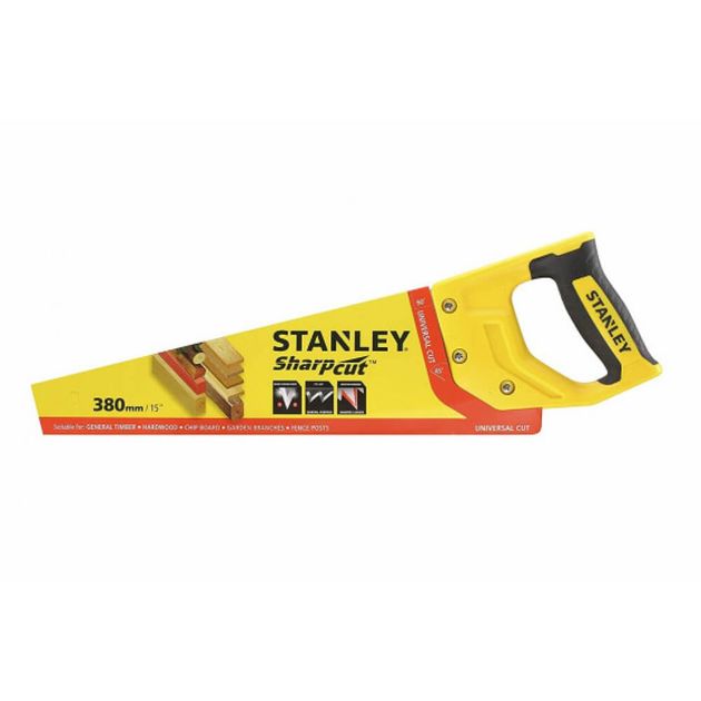 Ножівка SHARPCUT ™ довжиною 380 мм для поперечного та поздовжнього різу STANLEY STHT20366-1, фото , зображення 2 | SNABZHENIE.com.ua Ножівка SHARPCUT ™ довжиною 380 мм для поперечного та поздовжнього різу STANLEY STHT20366-1, фото , зображення 2 | SNABZHENIE.com.ua