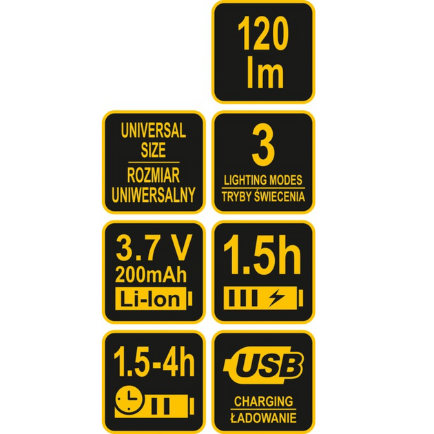 Шапка зимова темно-синя VOREL з акумуляторним- 3,7 В ліхтарем 120 Lm [10/80] DW, фото , зображення 6 | SNABZHENIE.com.ua