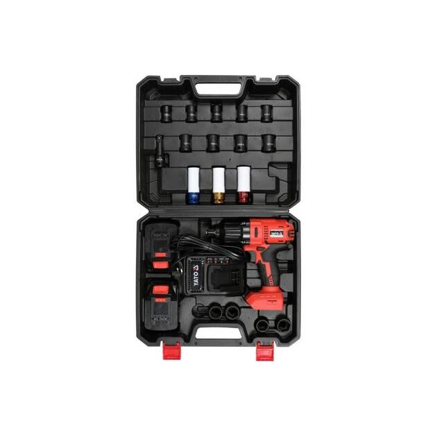 Гайковерт аккумуляторный YATO 18 В, 1/2", 300/700 Нм, 2 акк., фото  | SNABZHENIE.com.ua