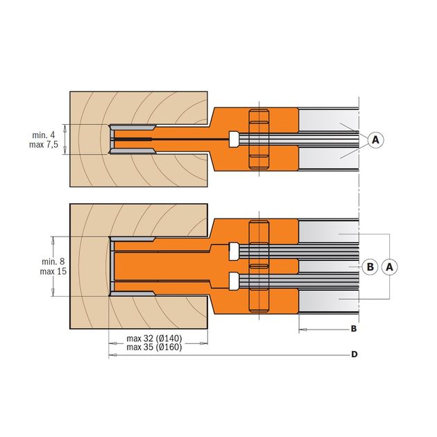 Фреза регульована пазова (з 3-х частин) 160 x 15 мм, посадкове 40 мм CMT (694.001.40), фото , зображення 2 | SNABZHENIE.com.ua Фреза регульована пазова (з 3-х частин) 160 x 15 мм, посадкове 40 мм CMT (694.001.40), фото , зображення 2 | SNABZHENIE.com.ua