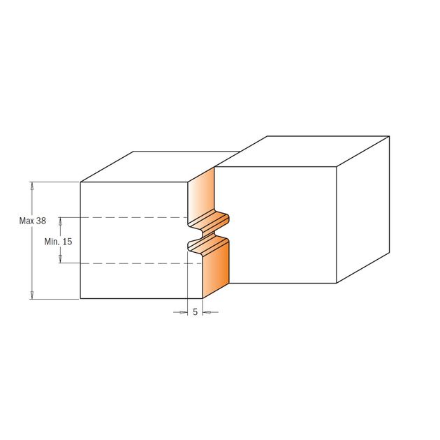 Фреза для сращування 120 x 38 мм, посадочне 40 мм CMT (694.009.40), фото , зображення 3 | SNABZHENIE.com.ua
