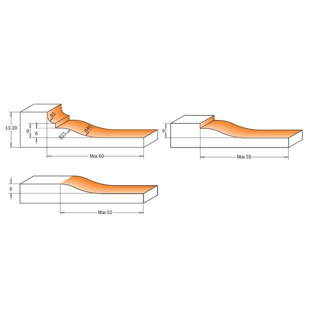 Фреза фільонкова 200 x 25,5 мм, посадкове 40 мм CMT (694.013.40), фото , зображення 3 | SNABZHENIE.com.ua