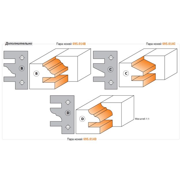 Фреза для меблевої обв'язки 120 x 40 мм, посадкове 40 мм CMT (694.014.40), фото , зображення 3 | SNABZHENIE.com.ua