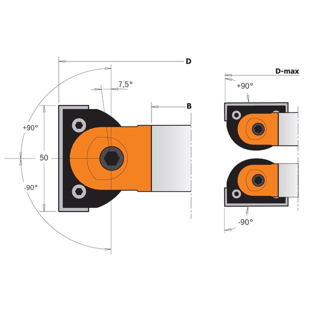 Фреза фасонна професійна регульована 160 x 50 мм, посадочне 30 мм CMT (694.017.30), фото , зображення 3 | SNABZHENIE.com.ua